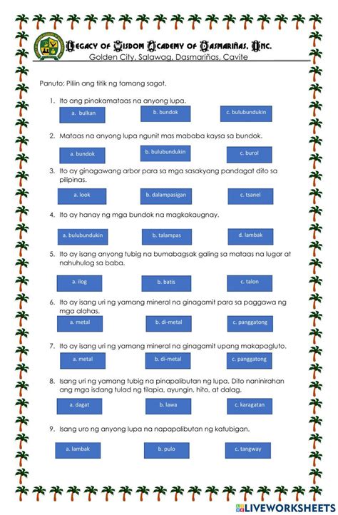 drawing likas na yaman|Likas na Yaman interactive worksheet .